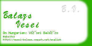 balazs vesei business card